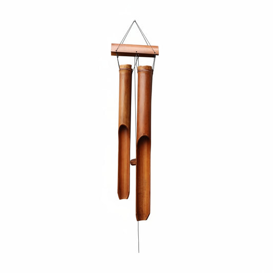 Handcrafted Bamboo Wind Chime - Natural / 4 Large Tubes
