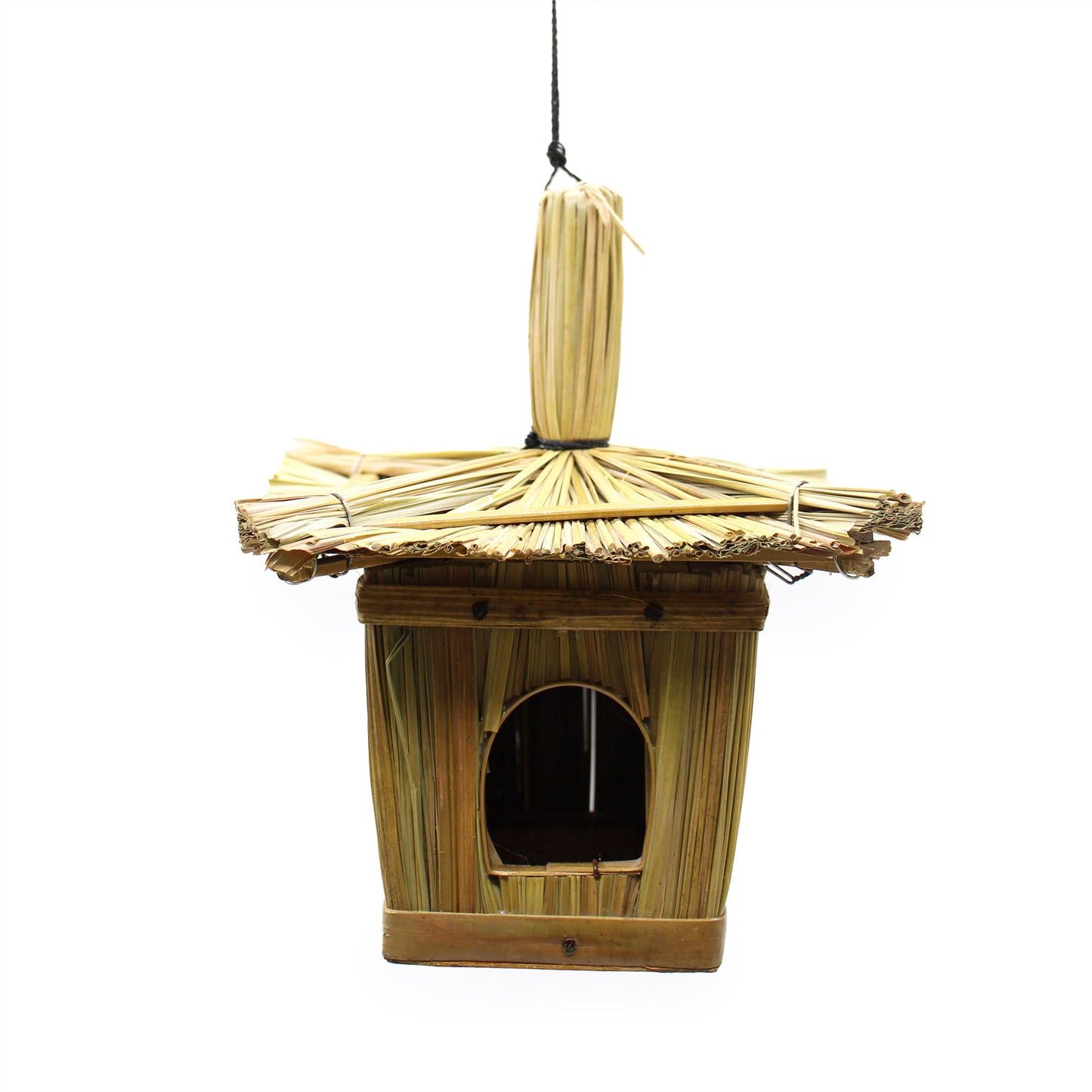 Handcrafted Seagrass Bird Box -  Small / Square
