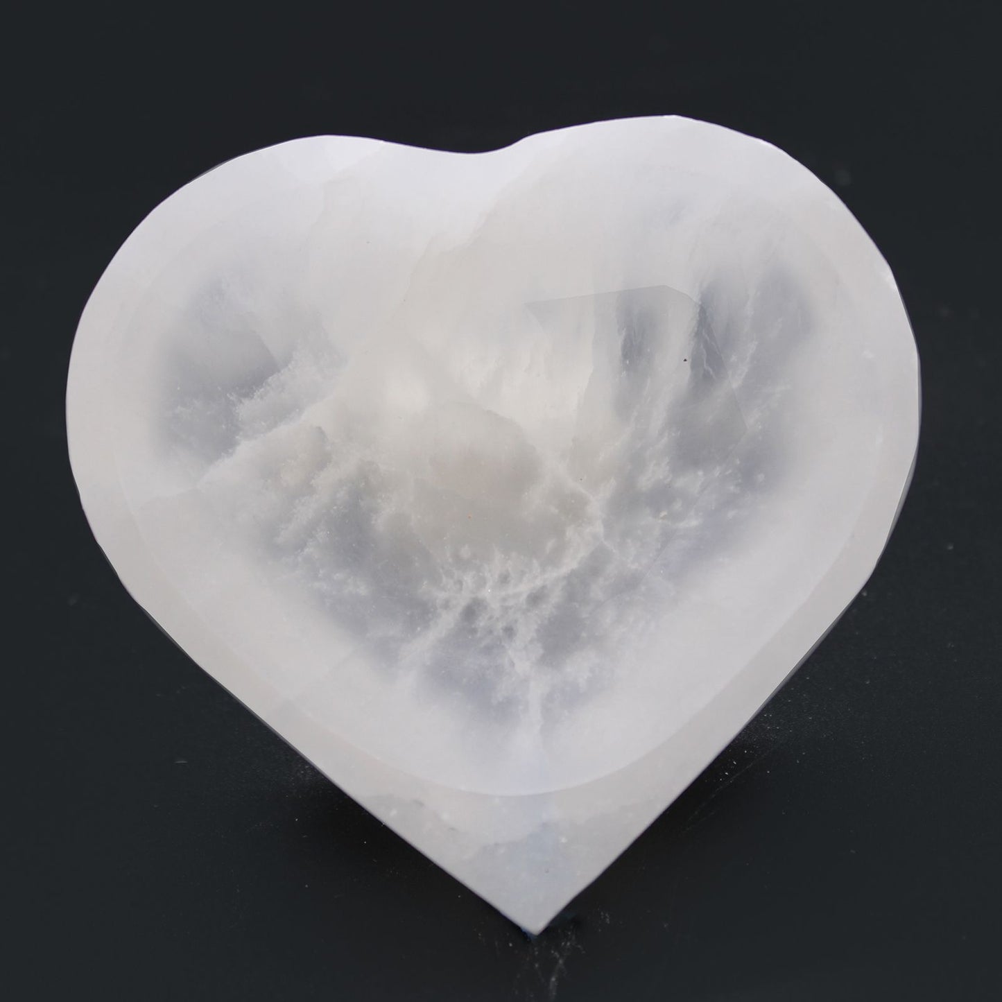 Selenite Heart Bowl - Large