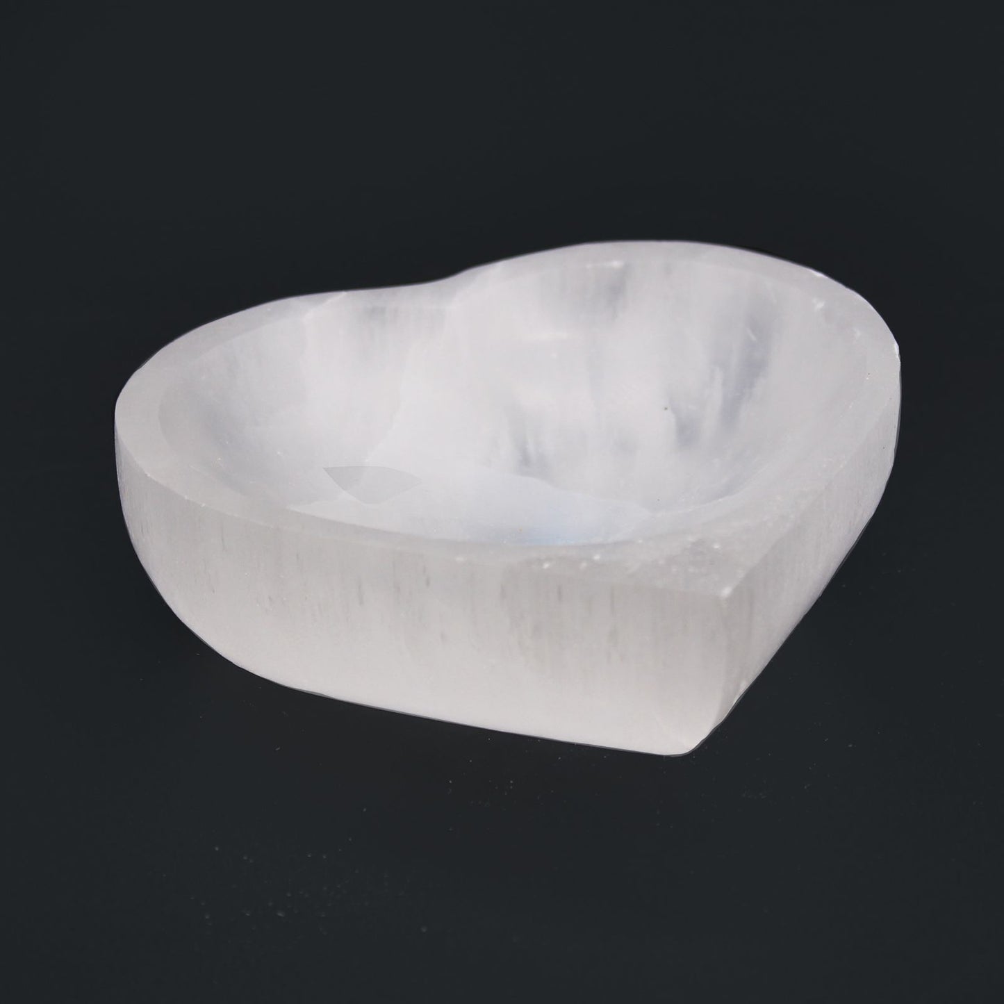 Selenite Heart Bowl - Large