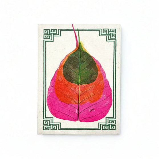 A6 Eco-Friendly Lokta Paper Notebook - Bodhi Leaf