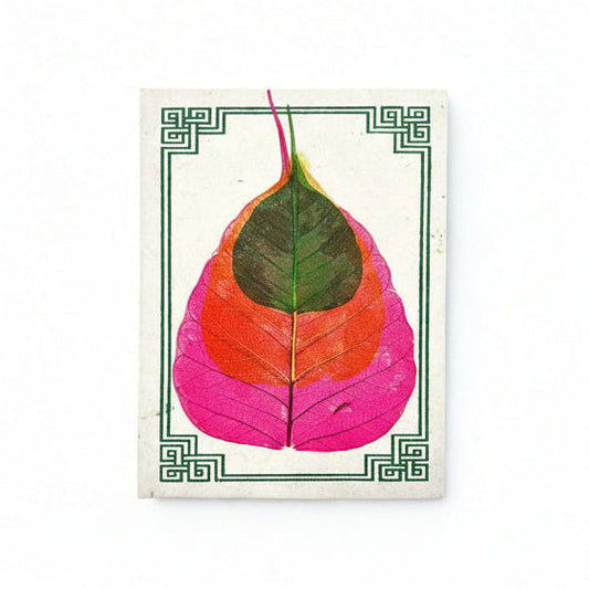A6 Eco-Friendly Lokta Paper Notebook - Bodhi Leaf