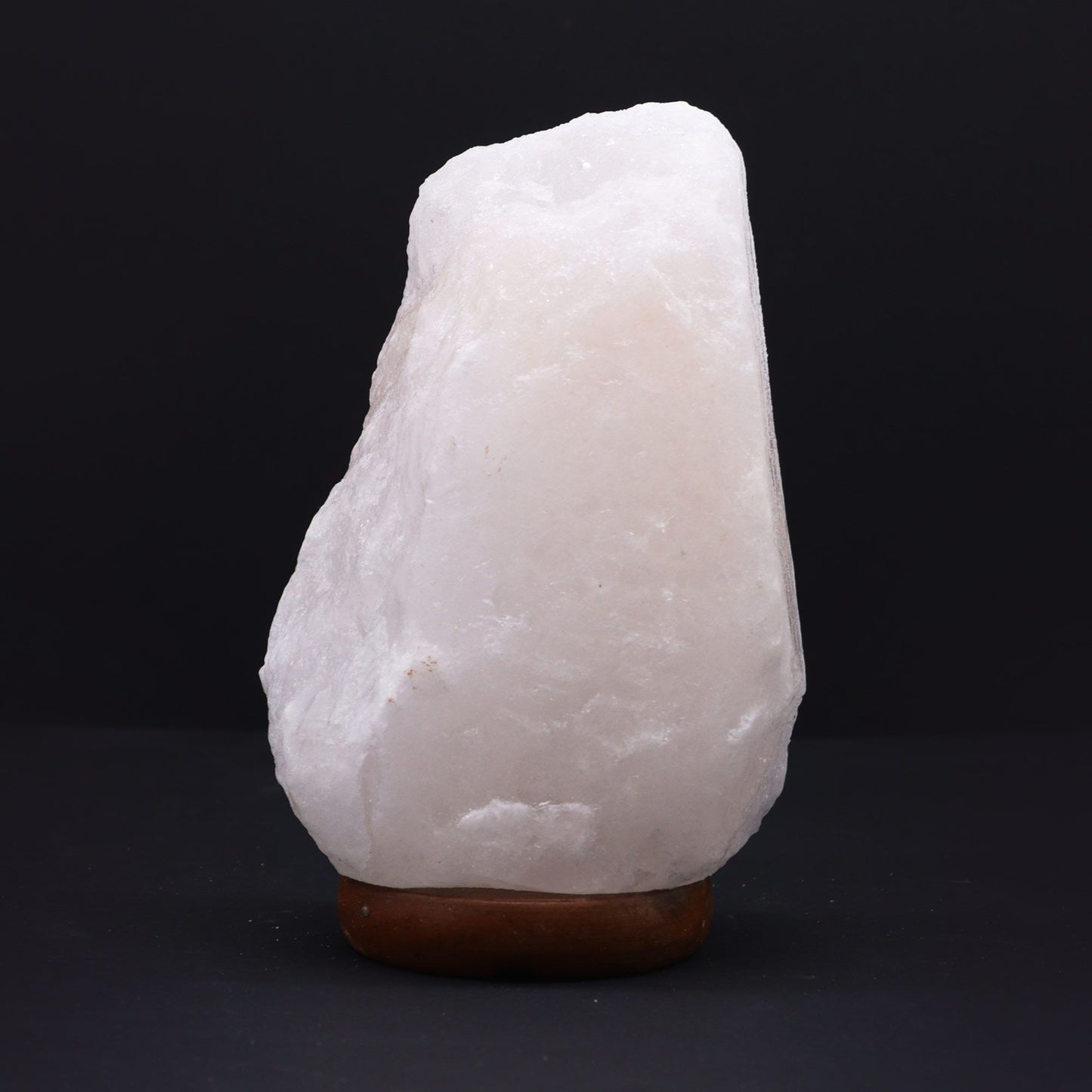 Hand Carved 240v Himalayan Salt Crystal Lamp with Base - White and Natural / 2Kg - 3Kg