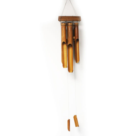 Handcrafted Bamboo Wind Chime  Natural / 6 Medium Tubes