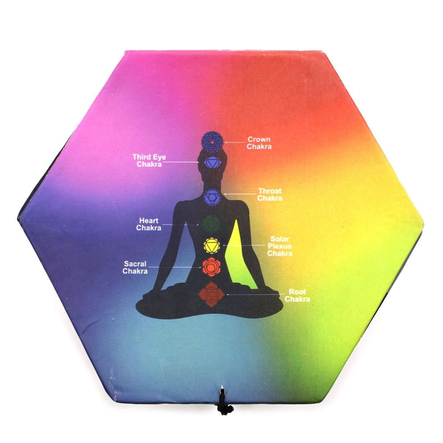 10.7cm Brass Singing Bowl Set - Yoga Poses / White and Blue