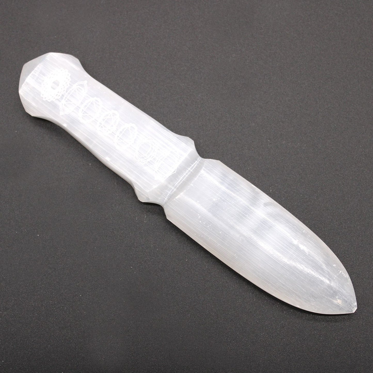 Handmade Selenite Ceremonial Knife - Chakra