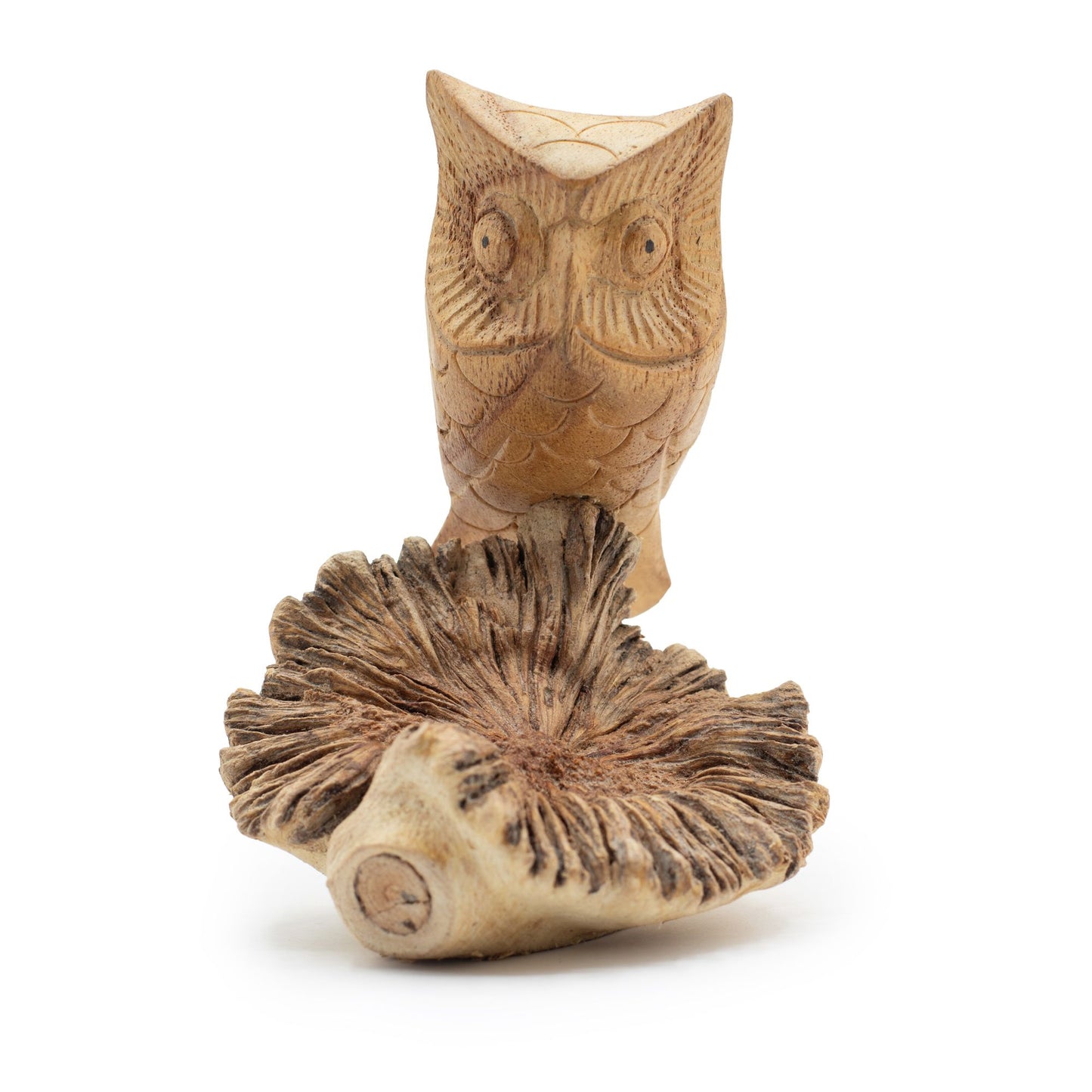 QHH Sylvan Handmade Owl Wood Carving - Parasite Wood