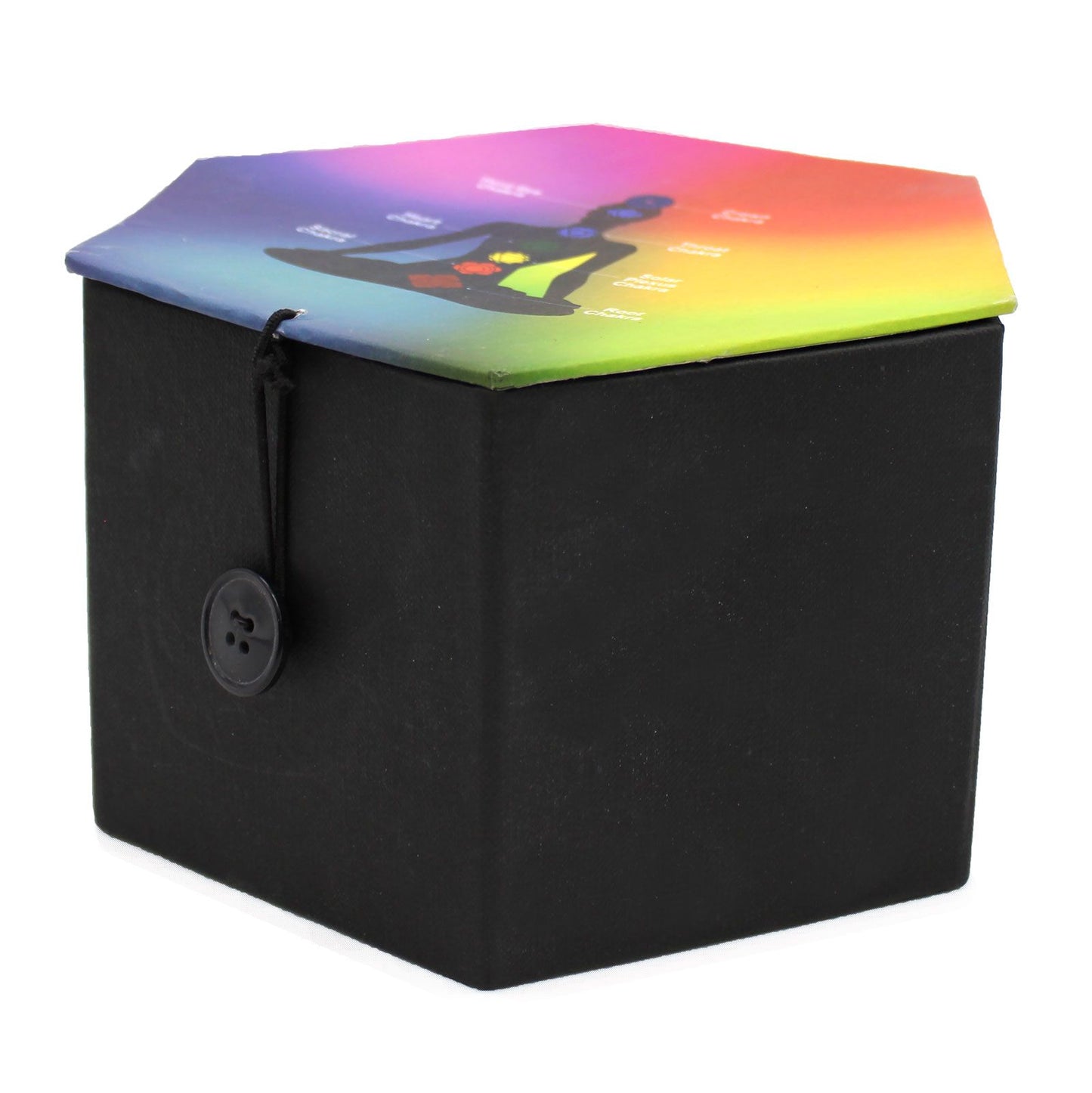 10.7cm Brass Singing Bowl Set- Buddha / Black and Orange