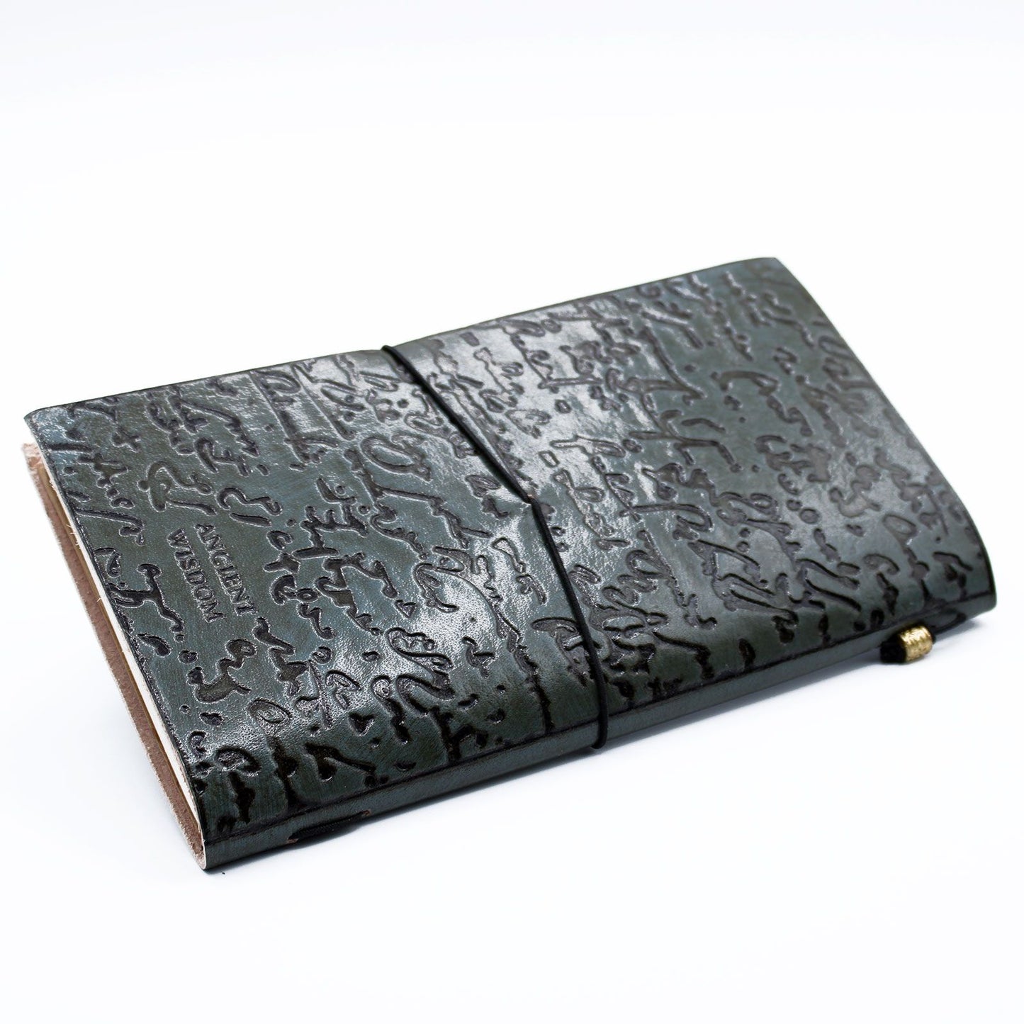 Handmade Leather-Bound Eco-Friendly Journal with Wrap - Slim / Grey / Good Ideas and Other Dreams