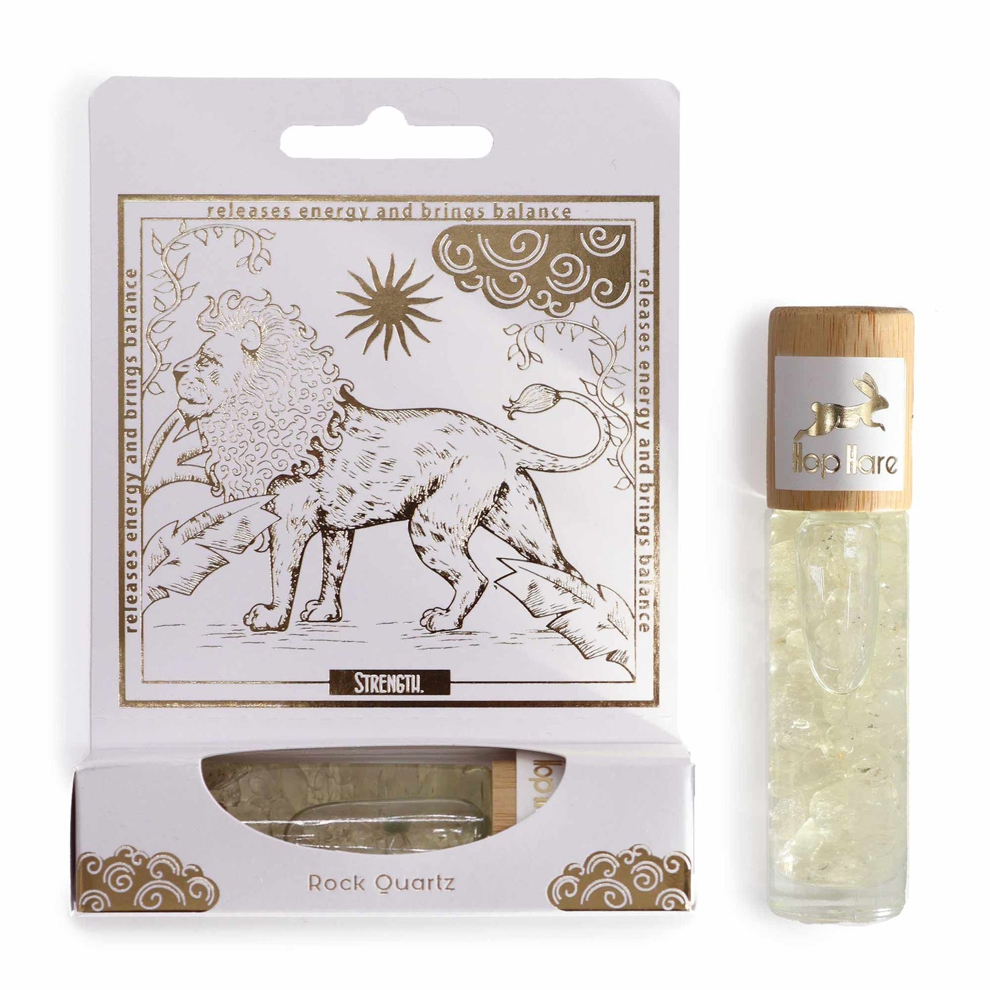 Gemstone Tarot Essential Oil Roll On - Rock Quartz / The Lion