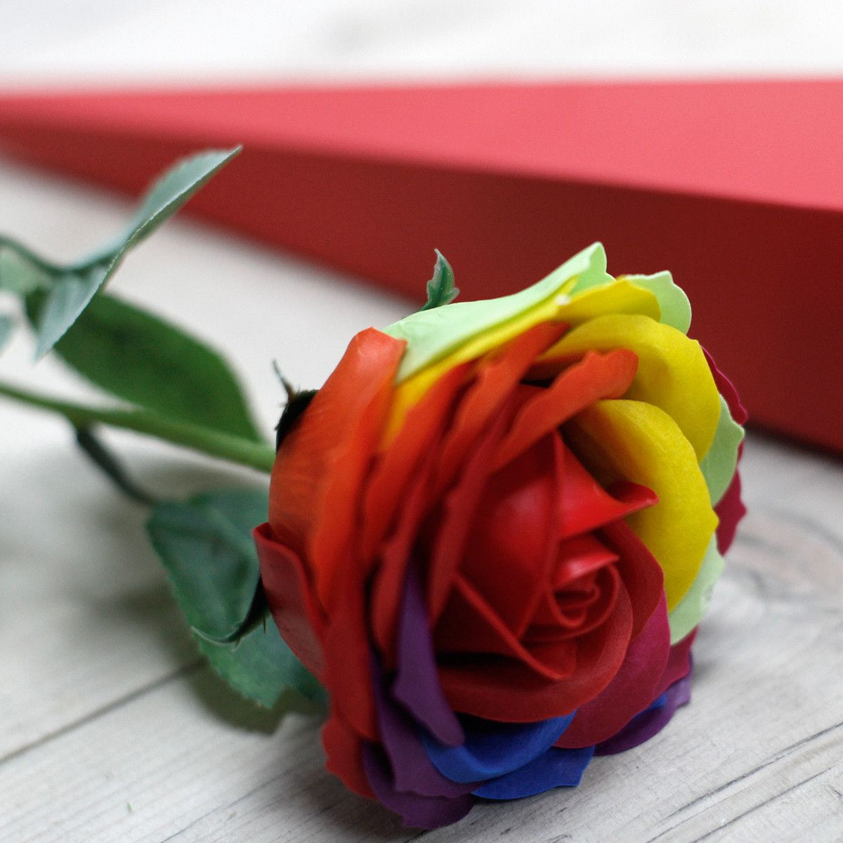 Luxury Soap Rose - Rainbow