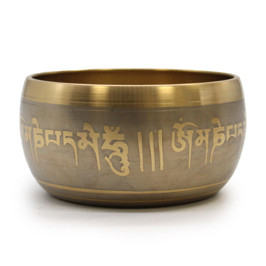 11cm Hand Crafted Brass Singing Bowl - Five Buddha