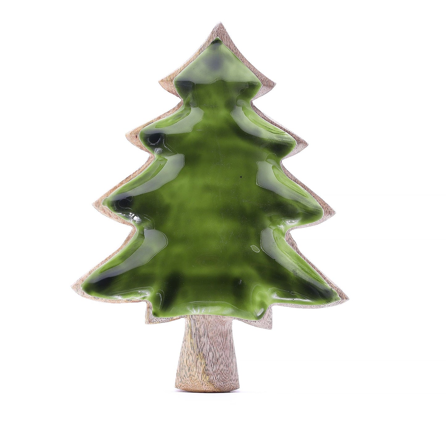 Handcrafted Enamel Wooden Bowl - Tree