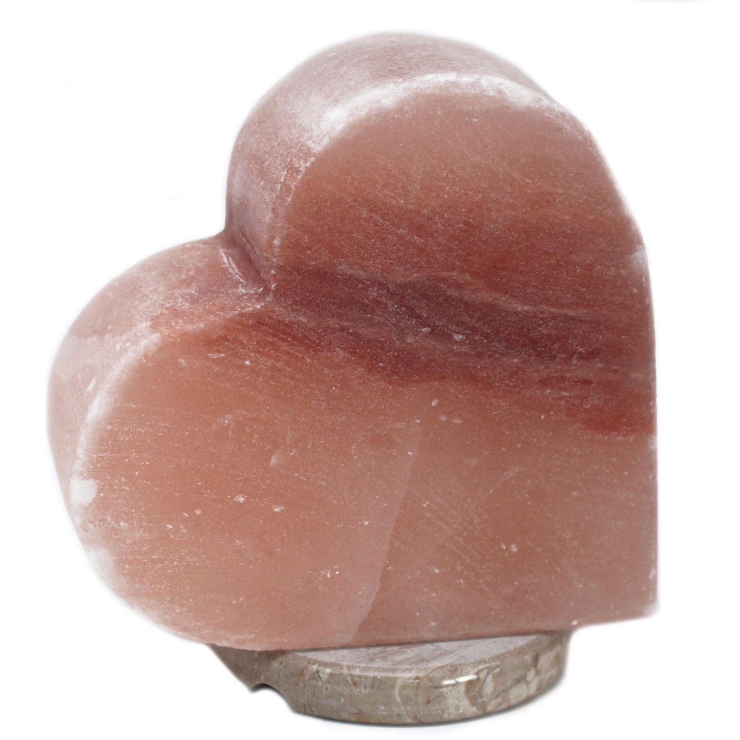 Hand Carved 240v Hand Carved Himalayan Salt Crystal Lamp with Base - Natural / Heart / 3.5Kg - 4Kg