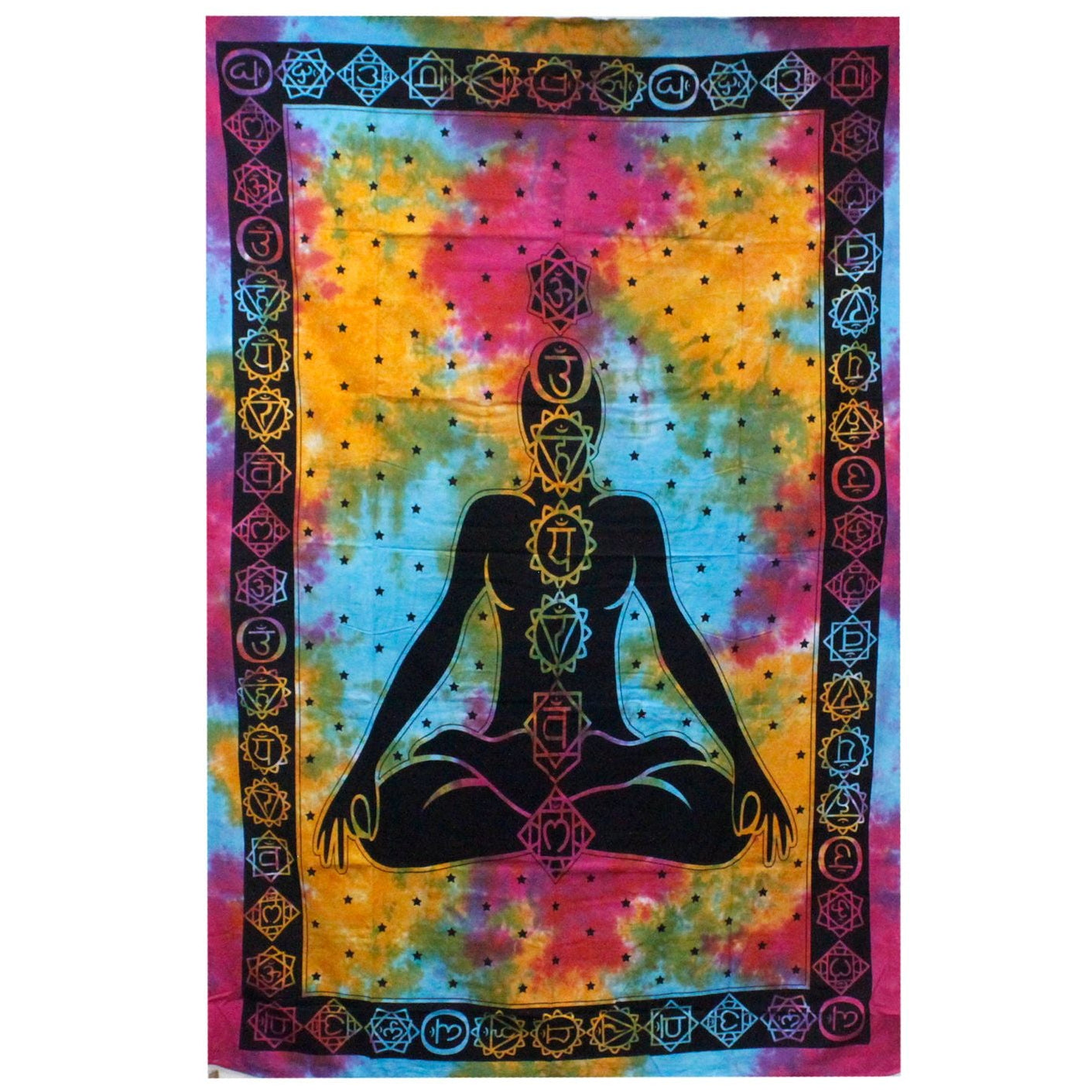 Cotton Wall Hanging or Bedspread - Double / Chakra Buddha