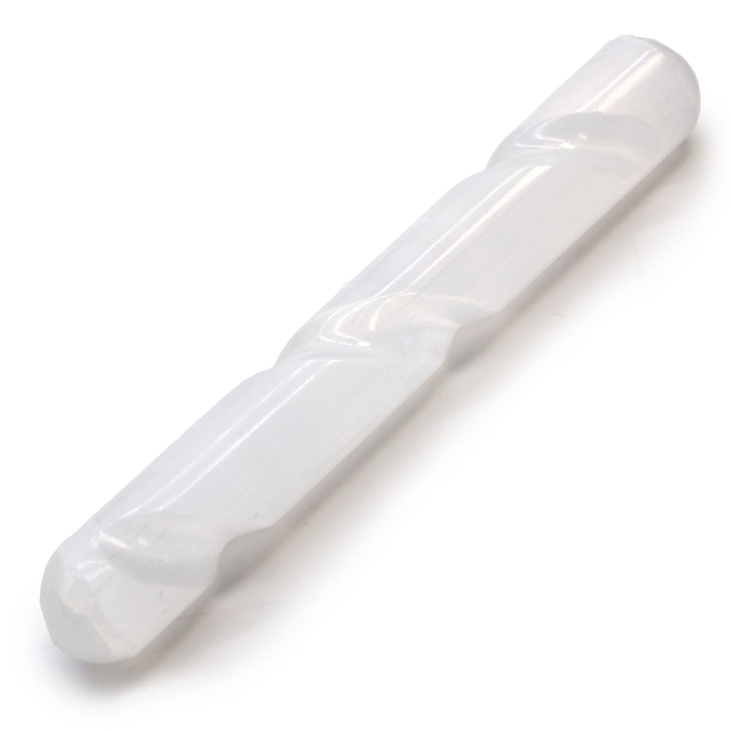 Rounded End Selenite Spiral Healing Wand