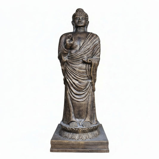 Handmade Concrete and Resin Buddha - Extra Large / 3m Tall / Antique Gold