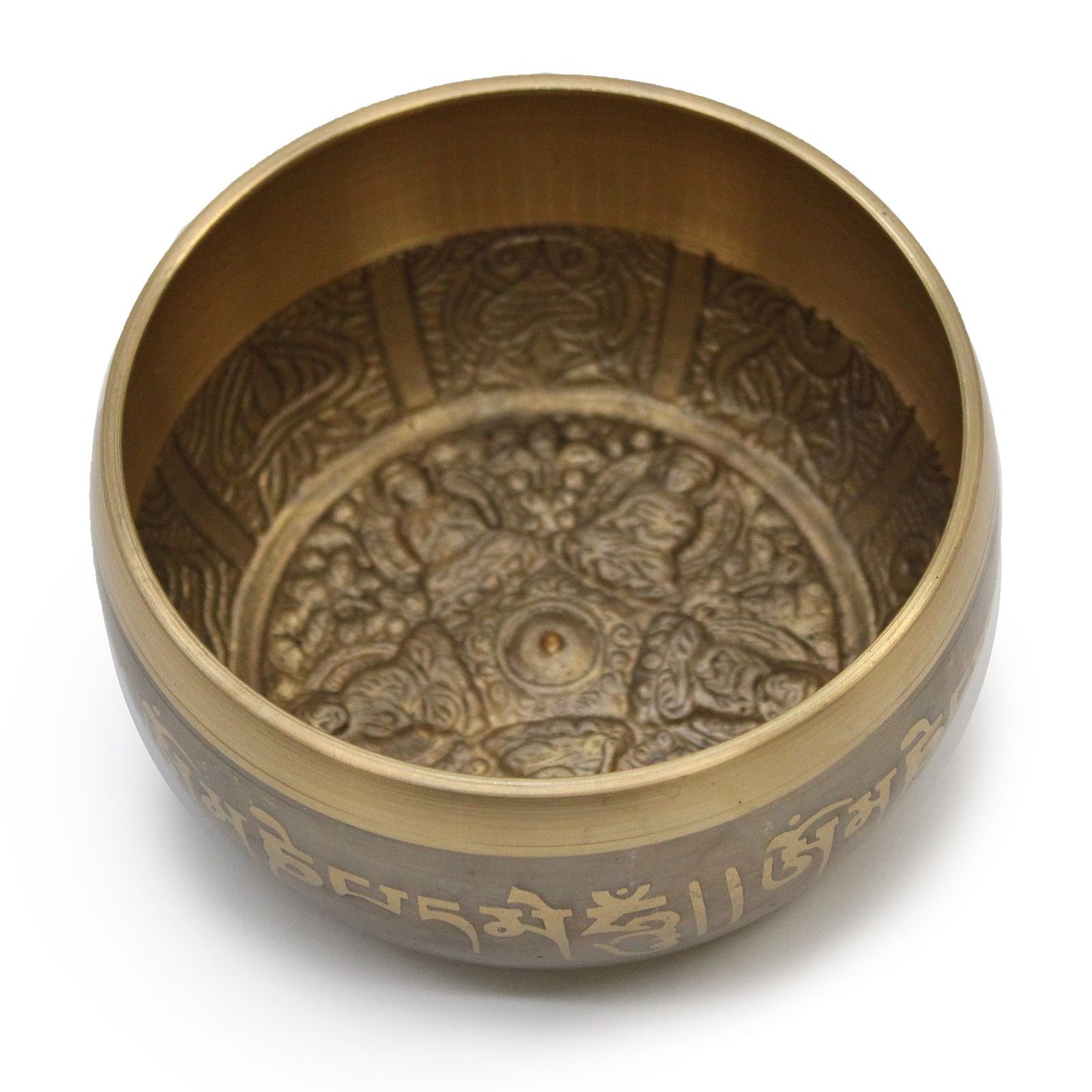 11cm Hand Crafted Brass Singing Bowl - Five Buddha