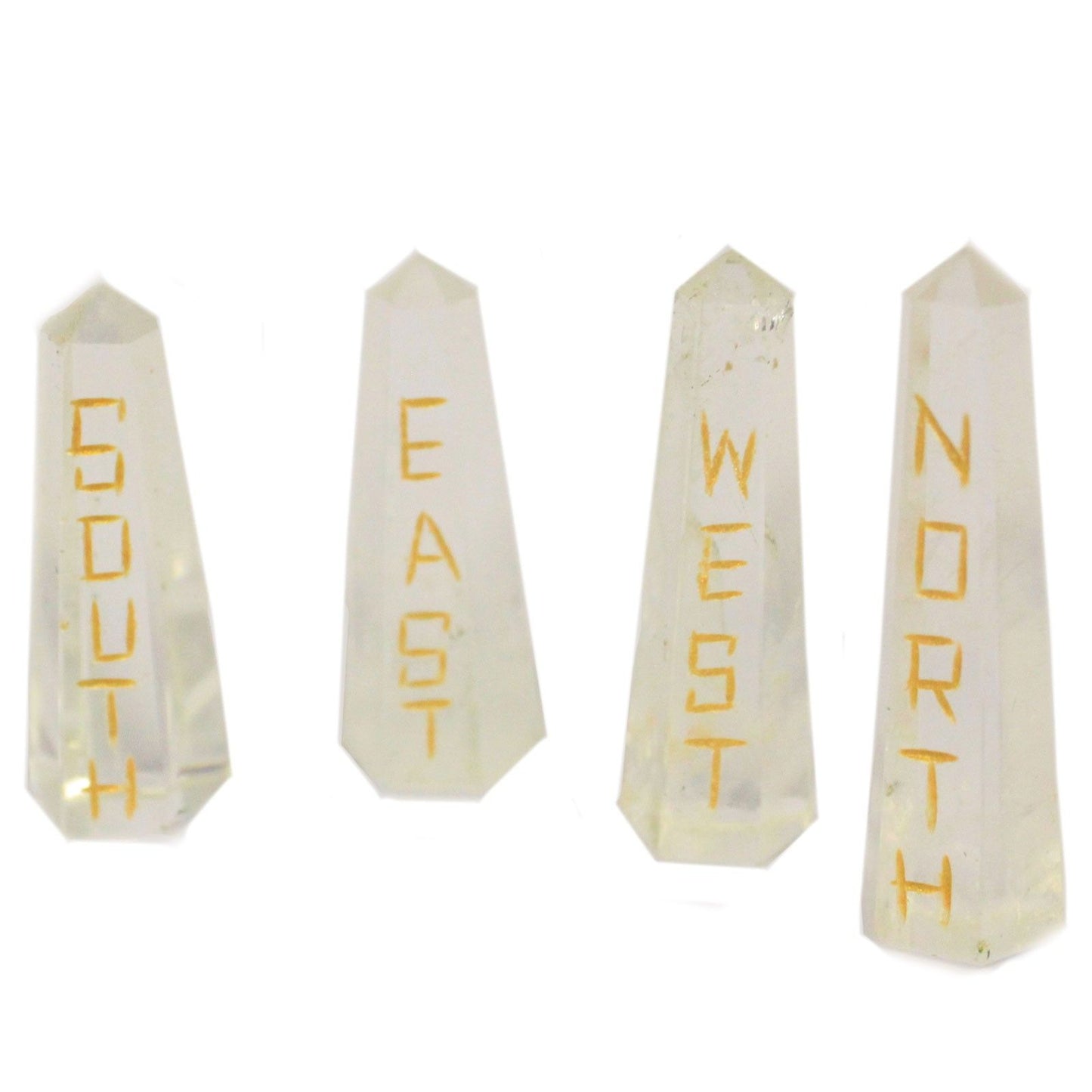 Geometric Points of the Compass Quartz Gemstone Set