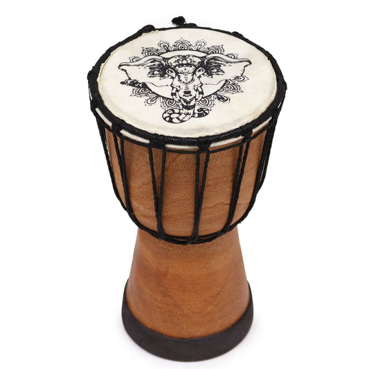 12cm Wide Top Djembe Drum - Elephant