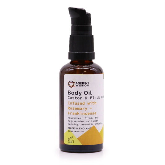 50ml Organic Vegan-Friendly Body Oil - Rosemary and Frankincense
