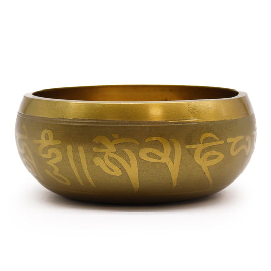 11cm Hand Crafted Brass Singing Bowl - Ganesh