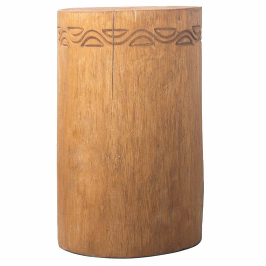 Handmade Albasia Wooden Tribal Table / Stool - Natural