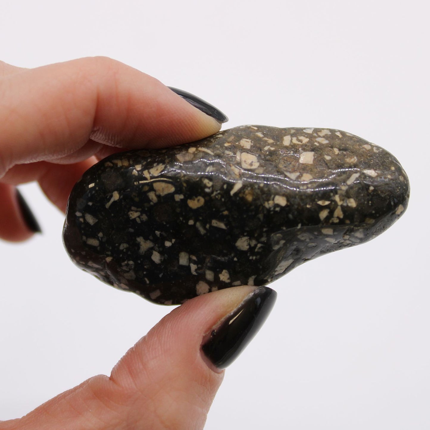6 x Polished Natural Tumble Stones - Guinea Fowl Jasper