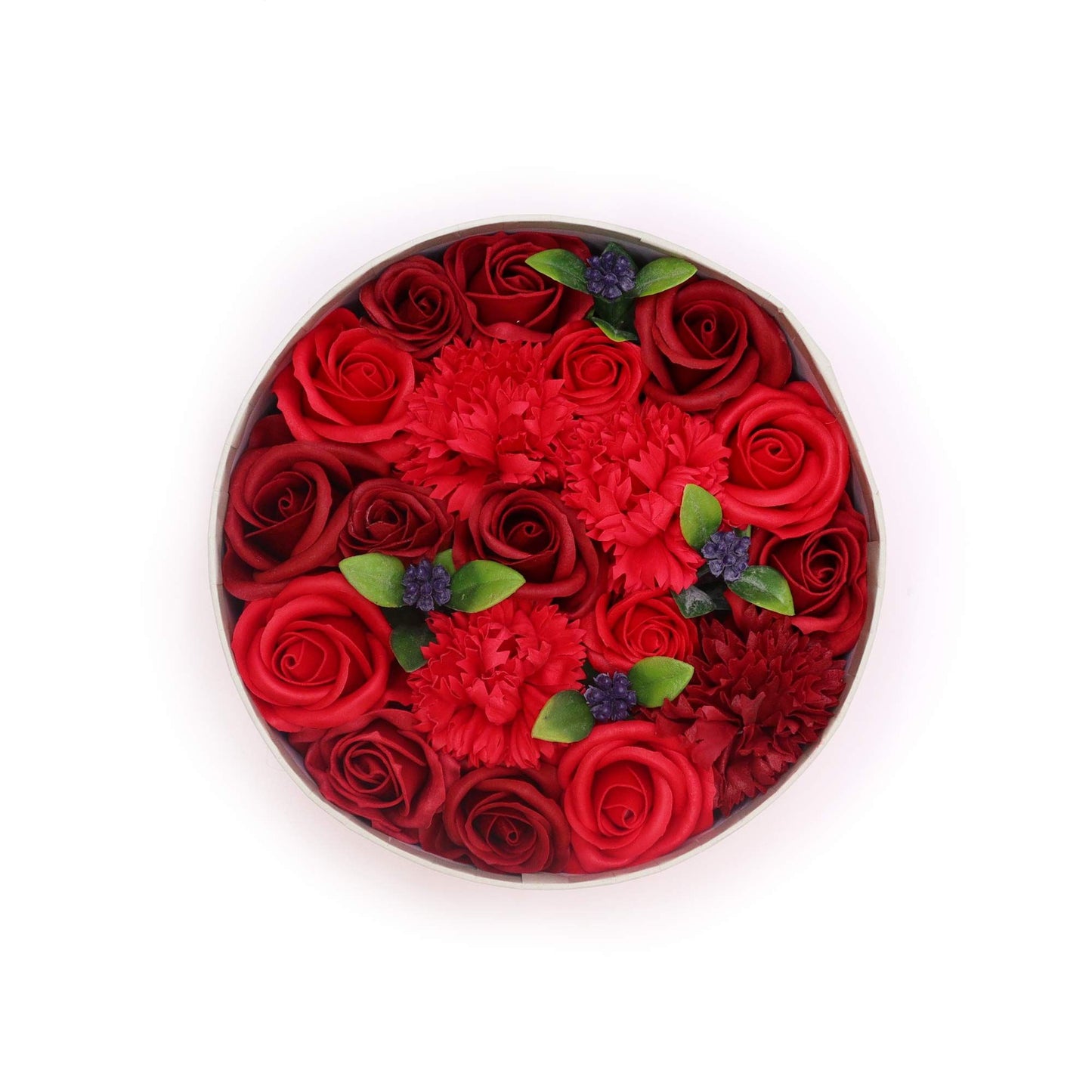 Luxury Soap Flowers - Round / Classic Reds