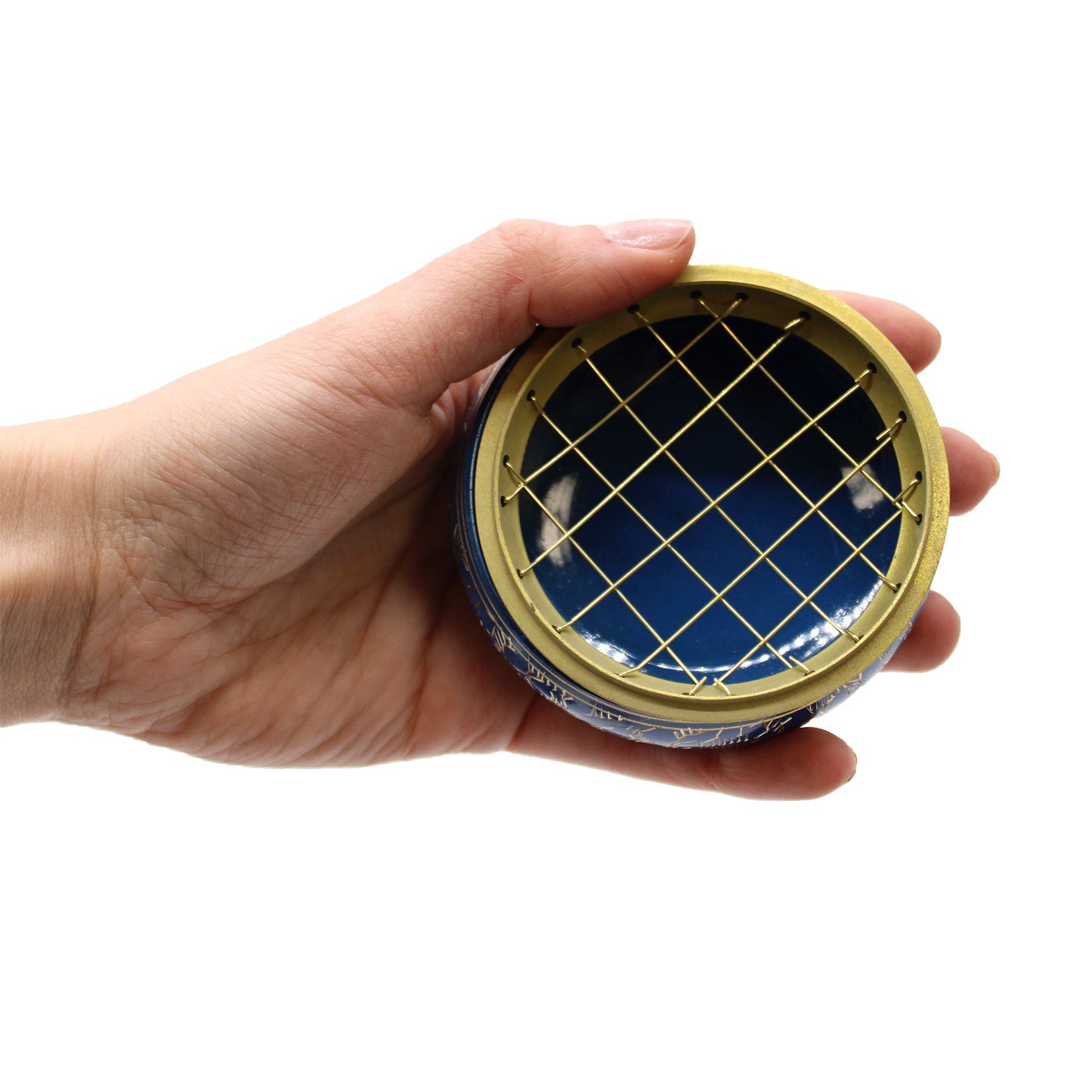 Handmade Brass Charcoal Burner Jar - Crown Chakra