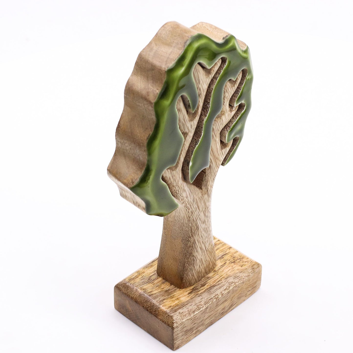 Handcrafted Enamel Wooden 3D Tree Decoration - Single Tree