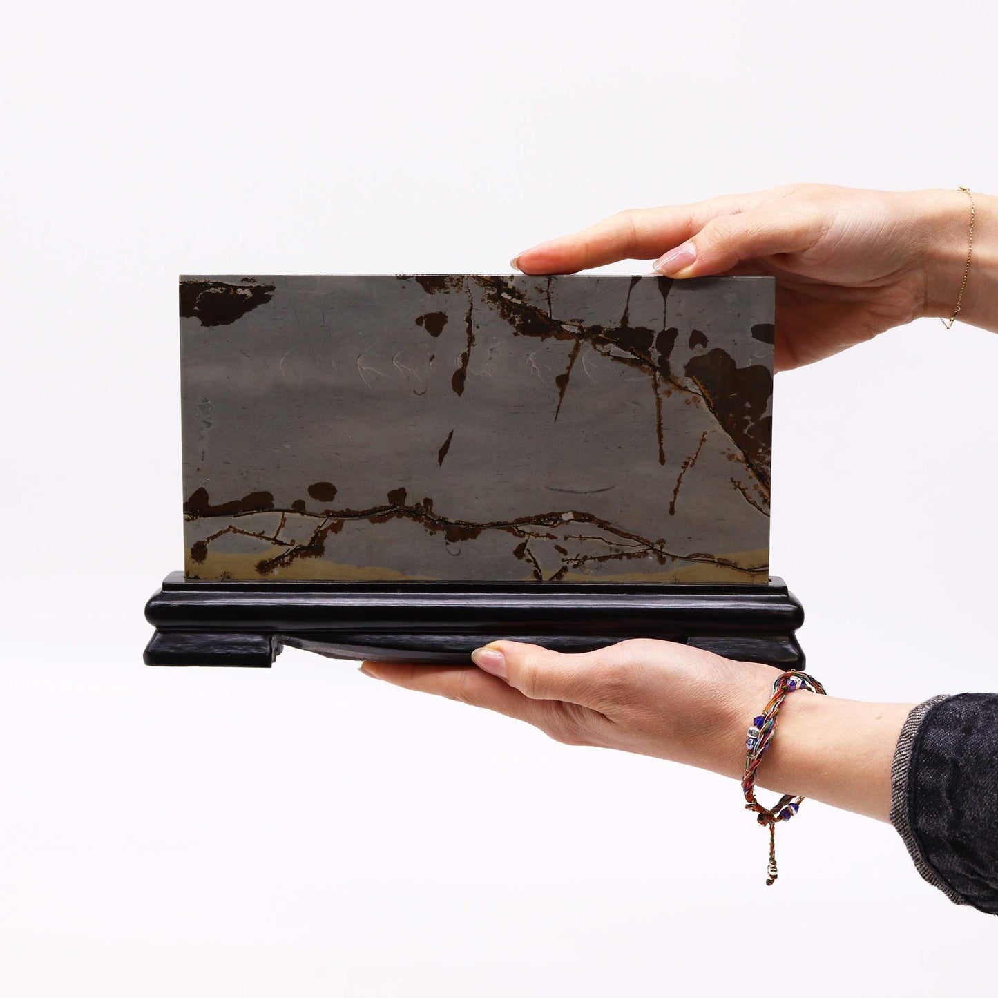 Ancient Natural Stone Guohua Picture - Large / Landscape