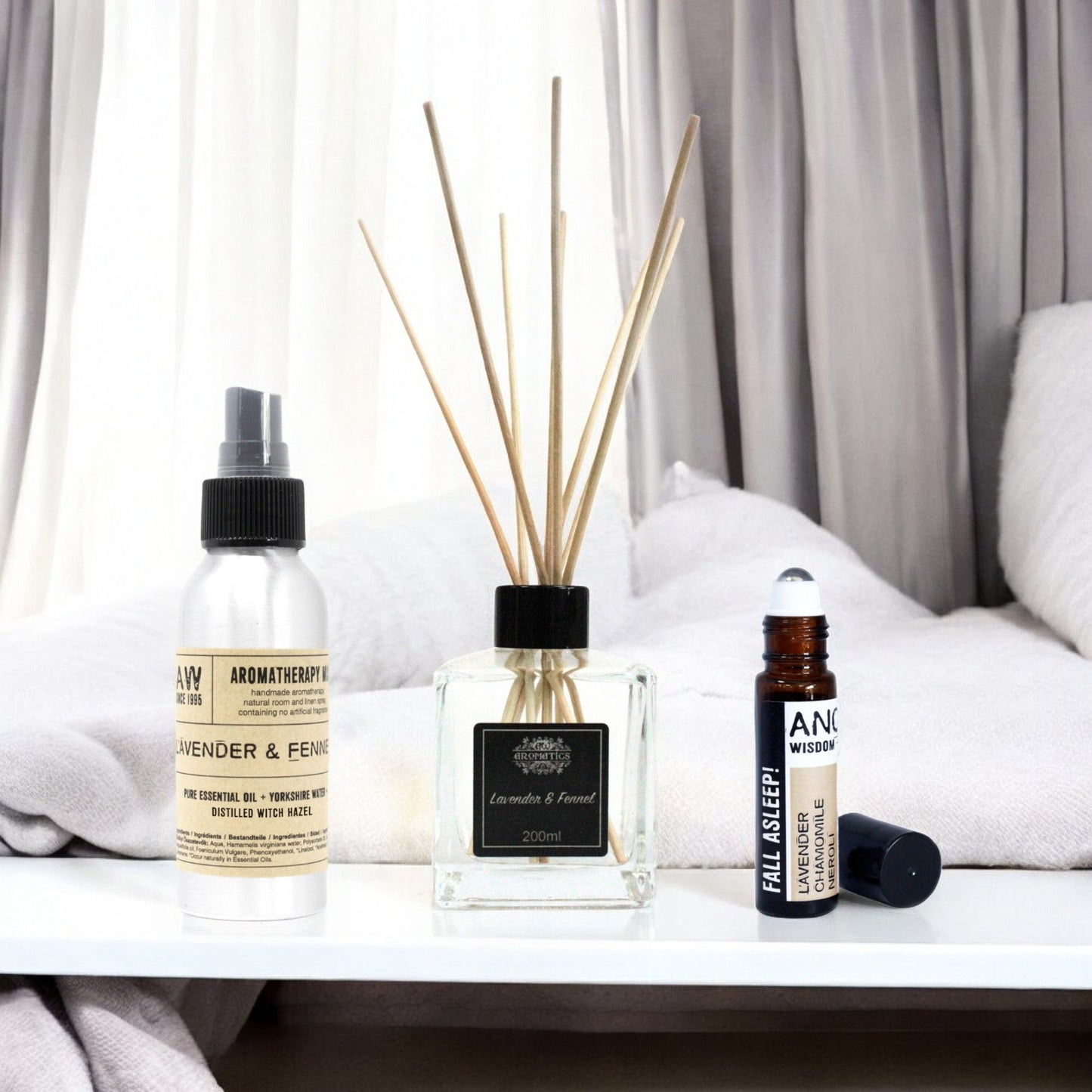 Good Sleep Essential Oil Mist, Roll On and Reed Diffuser Kit