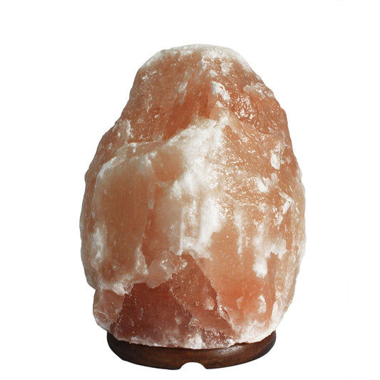 Hand Carved 240v Himalayan Salt Crystal Lamp with Base - Natural / 3Kg- 5Kg