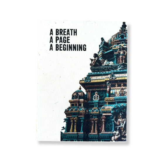 A5 Eco-Friendly Lokta Paper Journal inc Bookmark - A Breath / A Page / A Beginning