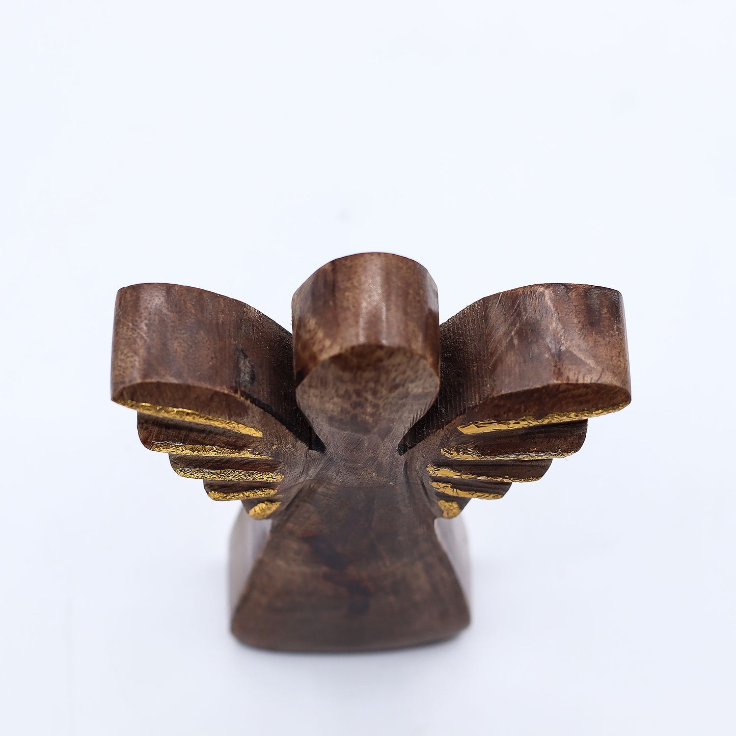 Hand Carved Mango Wooden Angel - Small / Gold Decor