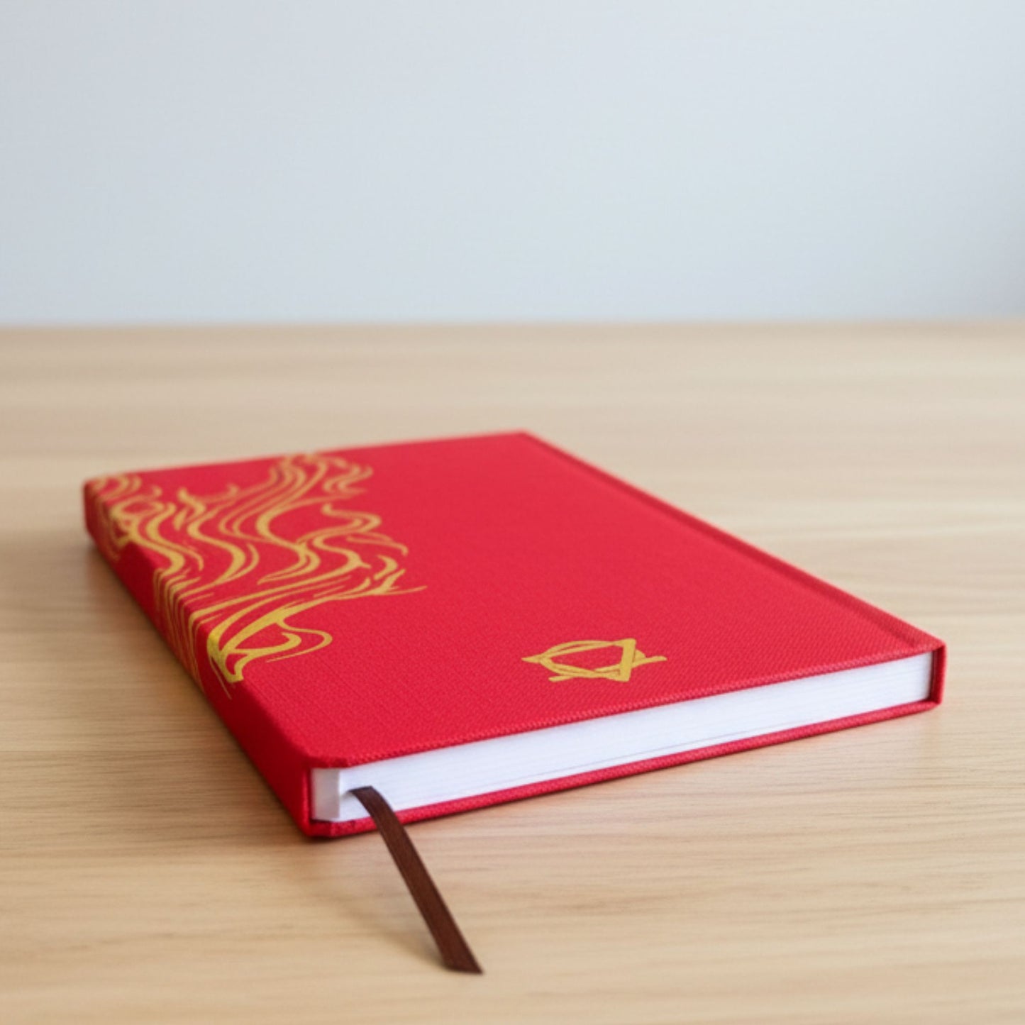 A5 Wellness Journal - Red / Golden Mandala and Lotus