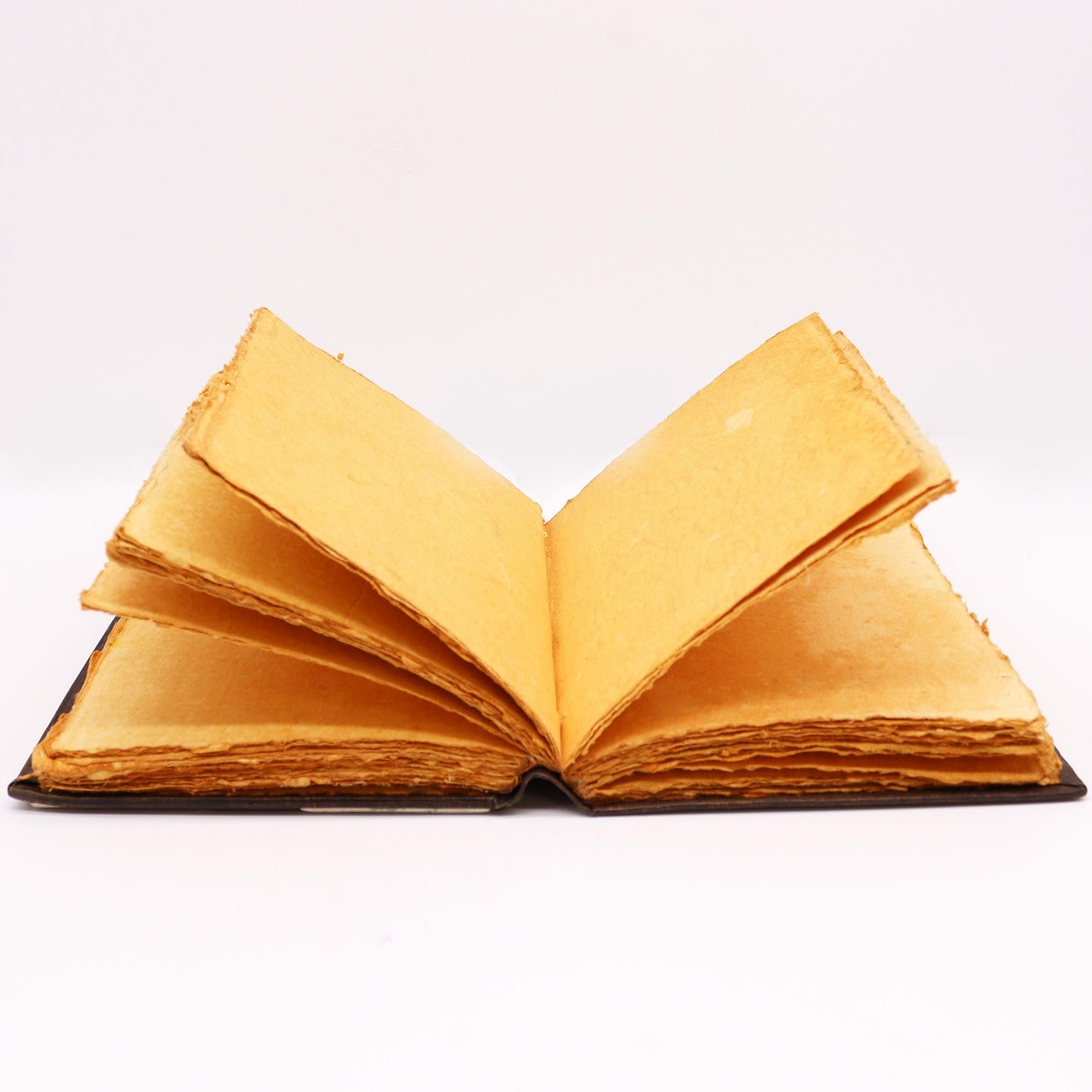 Handmade Leather-Bound Eco-Friendly Deckle Edged Journal - Extra Large / Brown / Zinc Rose