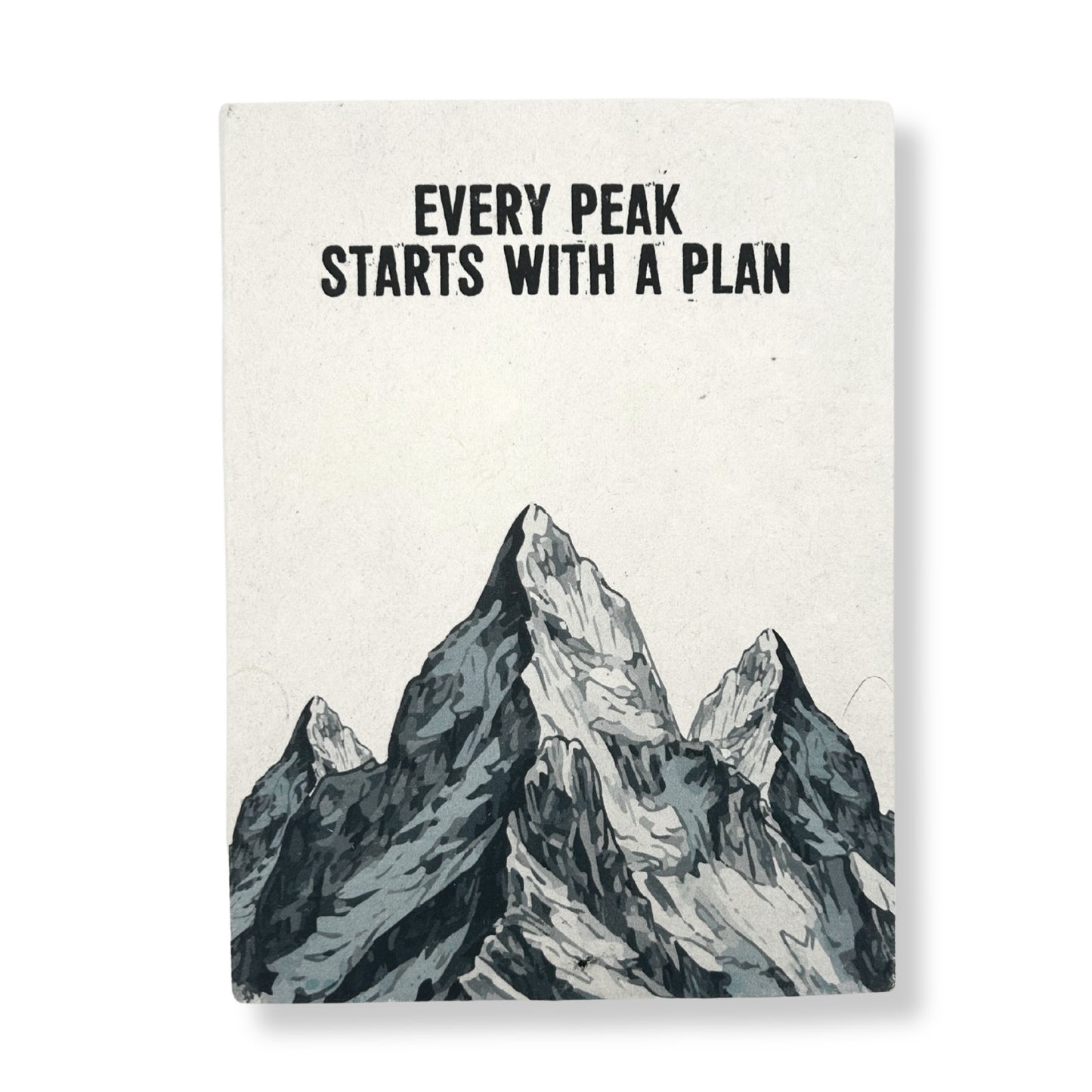 A5 Eco-Friendly Lokta Paper Journal inc Bookmark - Every Peak Starts with a Plan