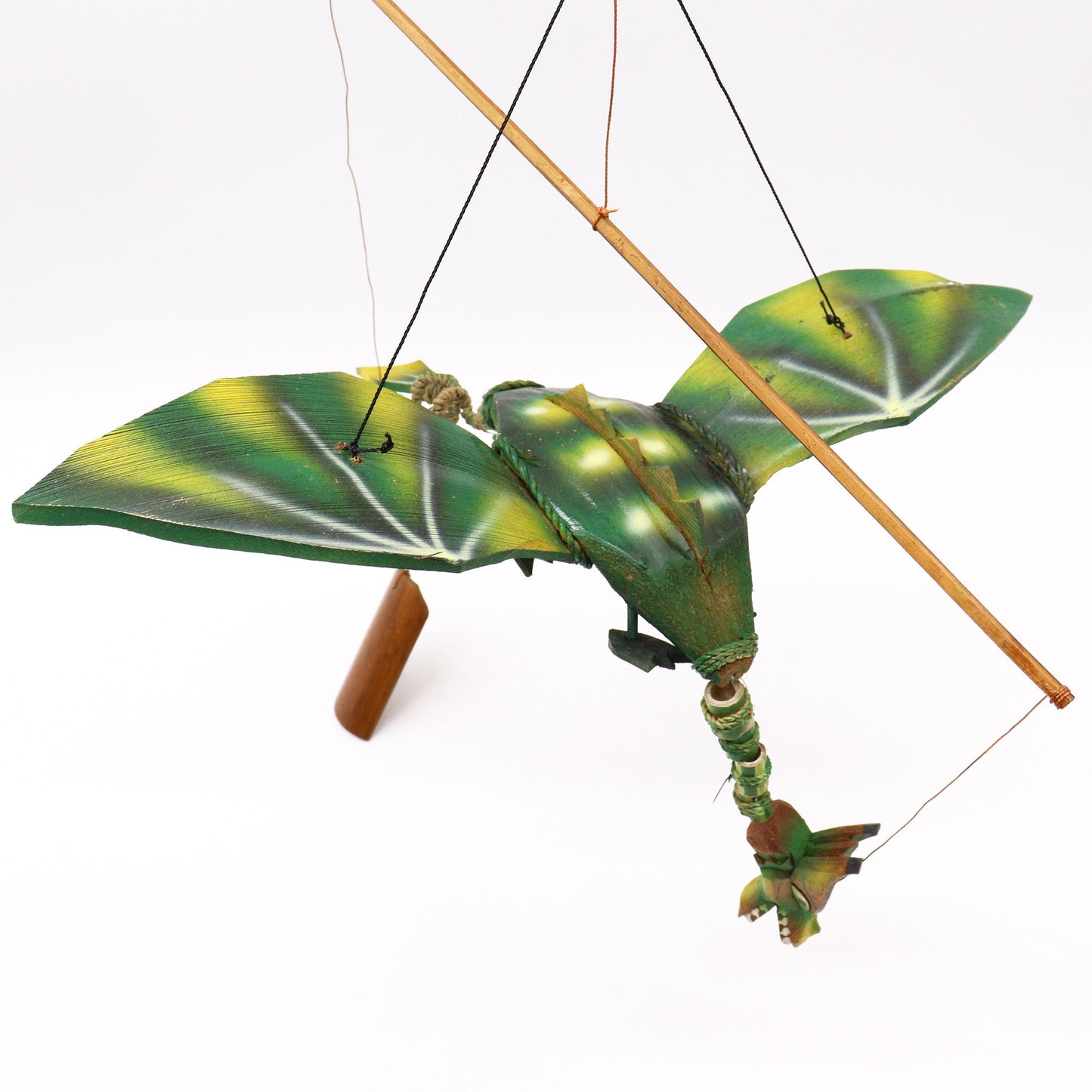 Handcrafted Coconut Dragon Mobile - Green