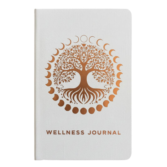A5 Wellness Journal - White / Rose Gold / Tree of Life