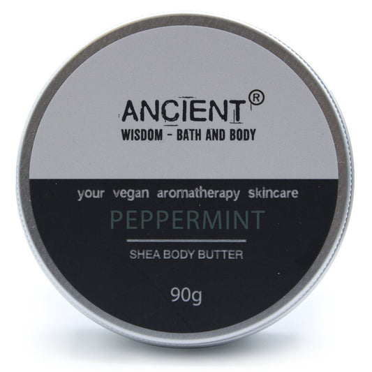 90g Vegan-Friendly Pure Essential Oil Aromatherapy Shea Body Butter - Peppermint