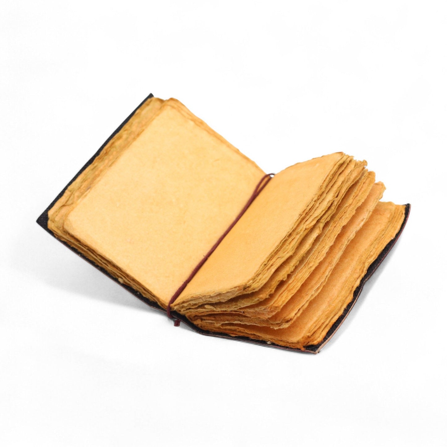 Handmade Leather-Bound Eco-Friendly Deckle Edged Journal with Wrap – Small / Brown / Every Day May Not Be Good but There is Good in Every Day