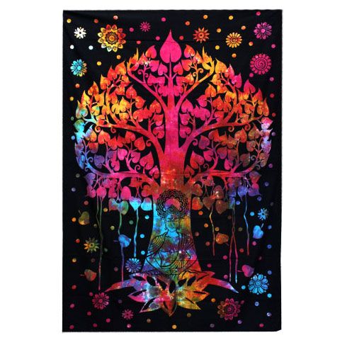 Cotton Wall Hanging or Bedspread - Single / Bodhi Tree