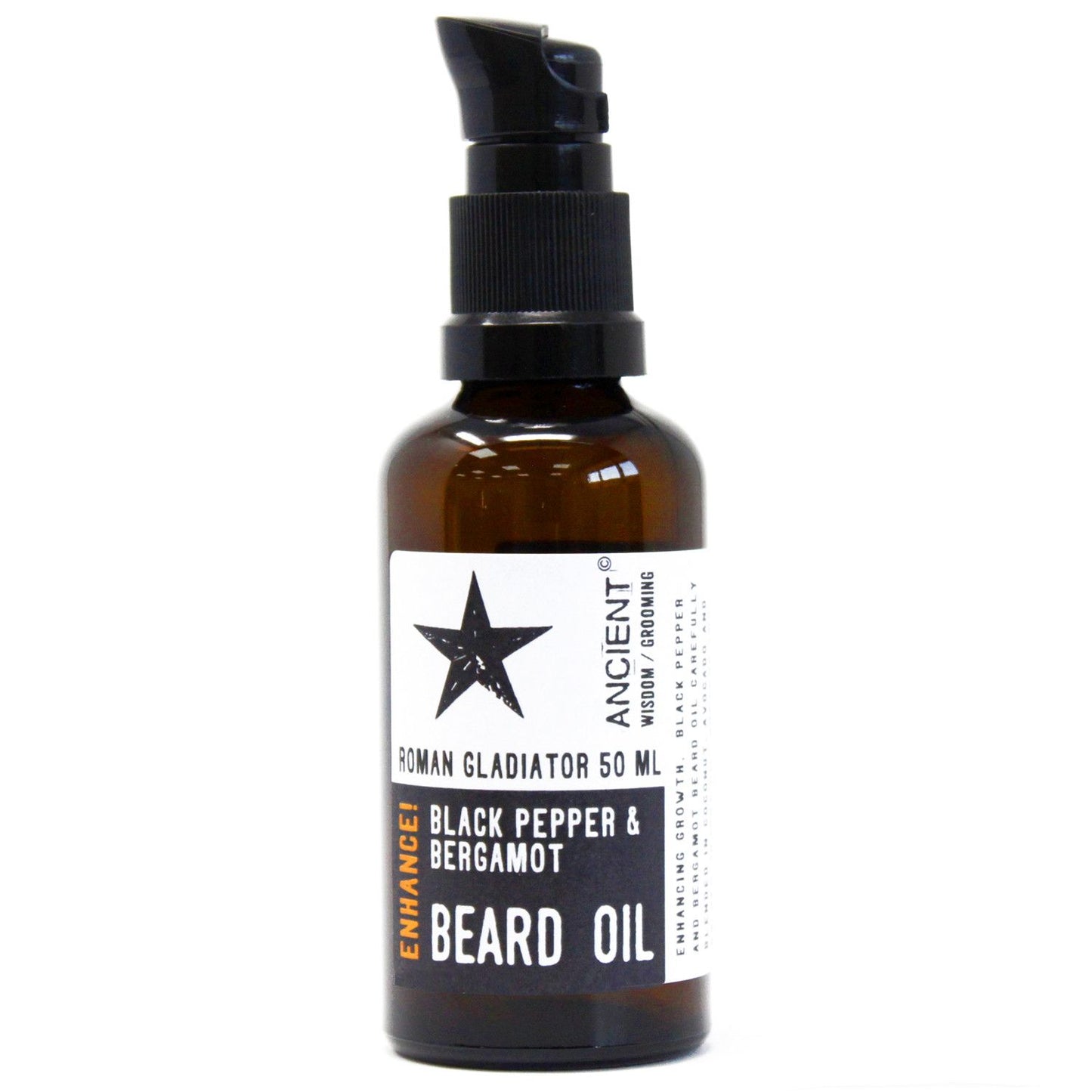 50ml Pure and Natural Beard Oil - Roman Gladiator / Enhance