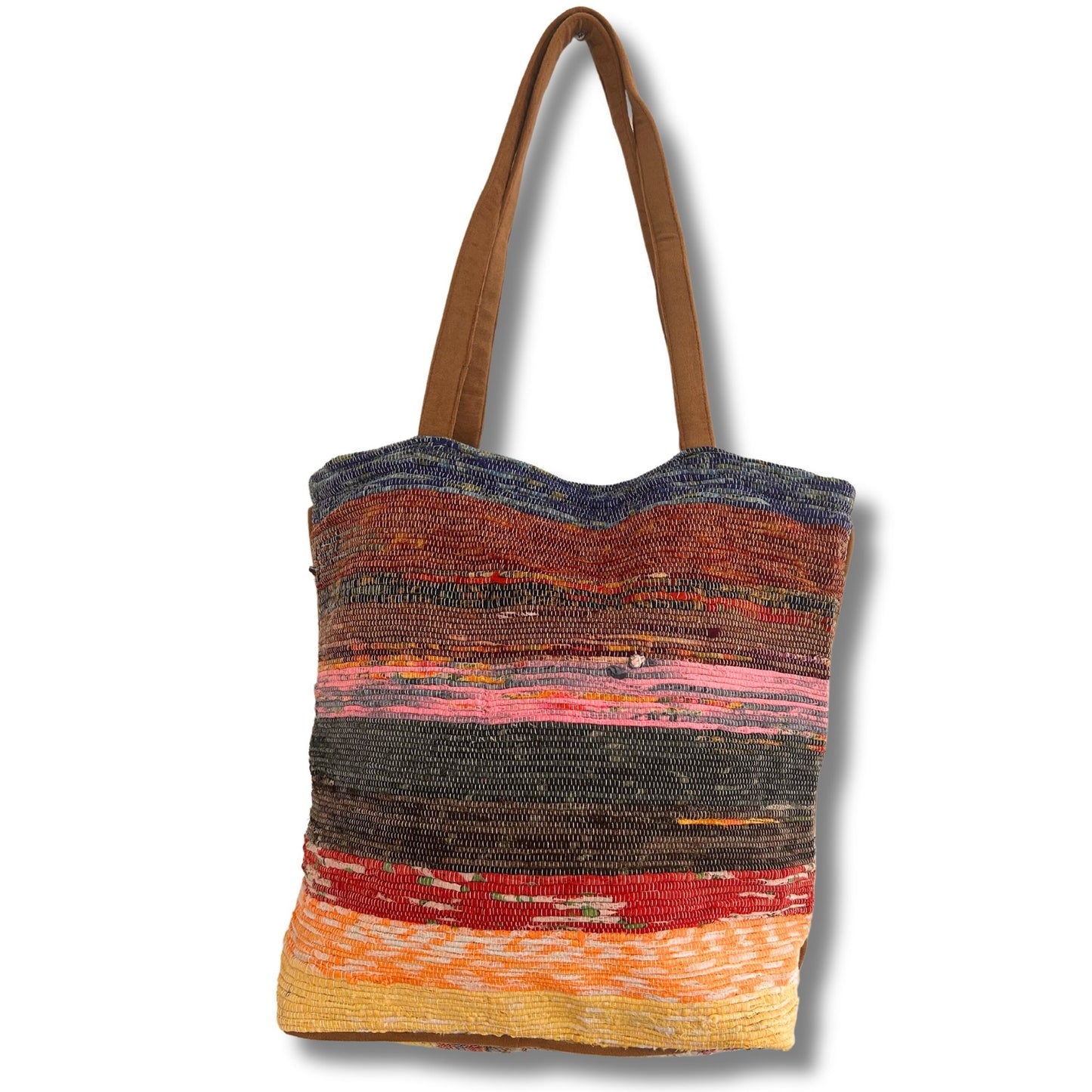 Lavender Recycled Rug Tote, main product view from Quintessential Holistic Health.