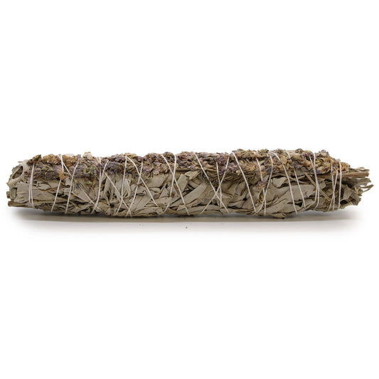 22.5cm Handcrafted Incense Smudge Stick - White Sage and Lavender