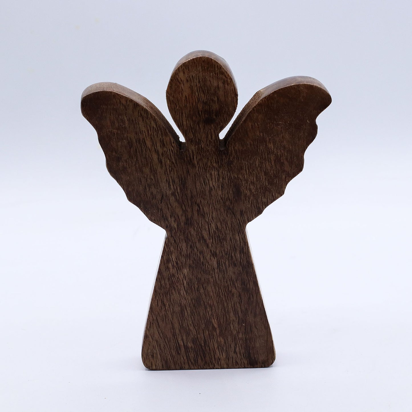 Hand Carved Mango Wooden Angel - Medium / Gold Decor