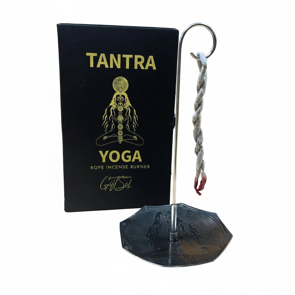 Rope Incense and Silver Plated Holder Set - Tantra Yoga