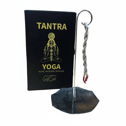 Rope Incense and Silver Plated Holder Set - Tantra Yoga